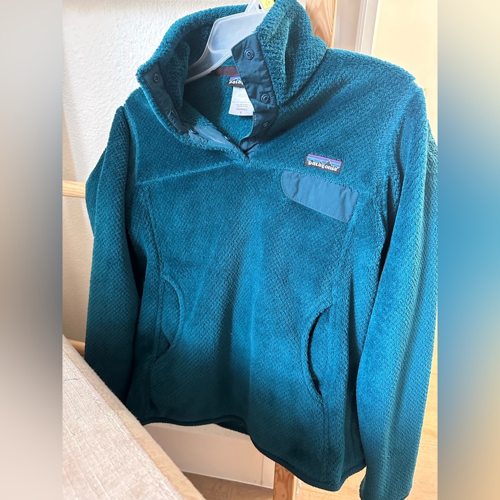 Patagonia Deep Teal Snap Fleece